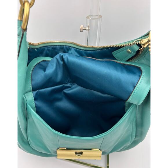 Coach Kristin Leather Hobo Bag | Style No. 16808 | Green Shoulder Purse - Picture 10 of 10